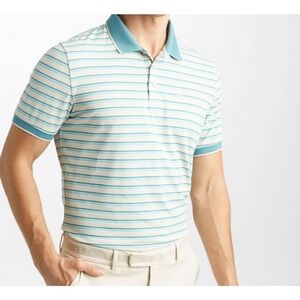 Men's G/Fore Tech Jersey Polo Shirt‎ Golf Stripe Short Sleeve XL Athleisure